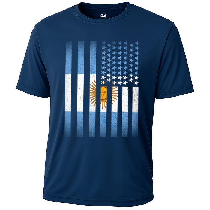 Argentina American Flag Cooling Performance Crew T-Shirt