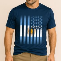 Argentina American Flag Cooling Performance Crew T-Shirt