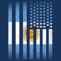 Argentina American Flag Cooling Performance Crew T-Shirt
