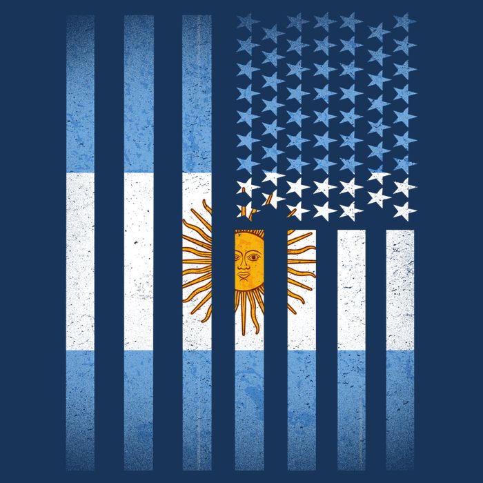 Argentina American Flag Cooling Performance Crew T-Shirt
