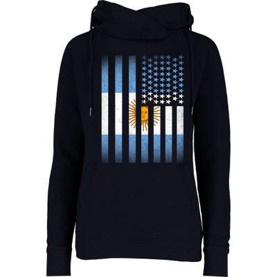 Argentina American Flag Womens Funnel Neck Pullover Hood