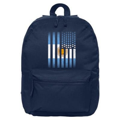 Argentina American Flag 16 in Basic Backpack
