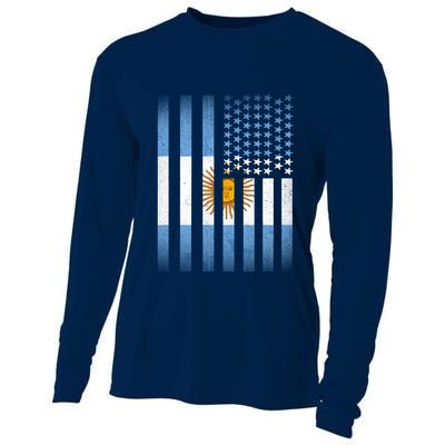 Argentina American Flag Cooling Performance Long Sleeve Crew