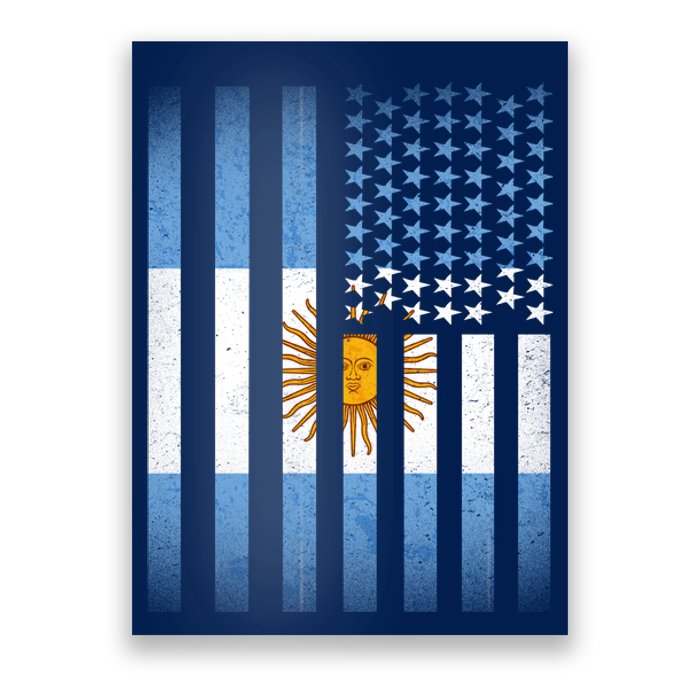 Argentina American Flag Poster