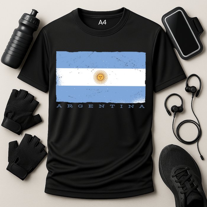 Argentina Flag Cooling Performance Crew T-Shirt