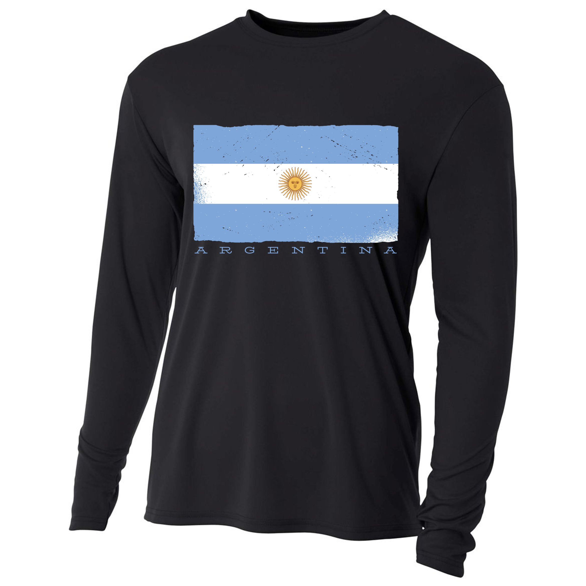 Argentina Flag Cooling Performance Long Sleeve Crew