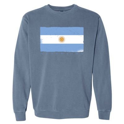 Argentina Flag Garment-Dyed Sweatshirt