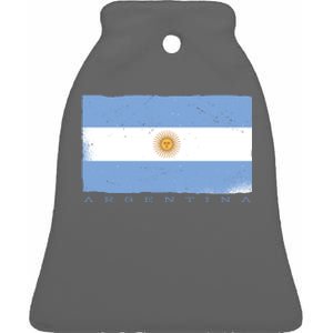 Argentina Flag Ceramic Bell Ornament