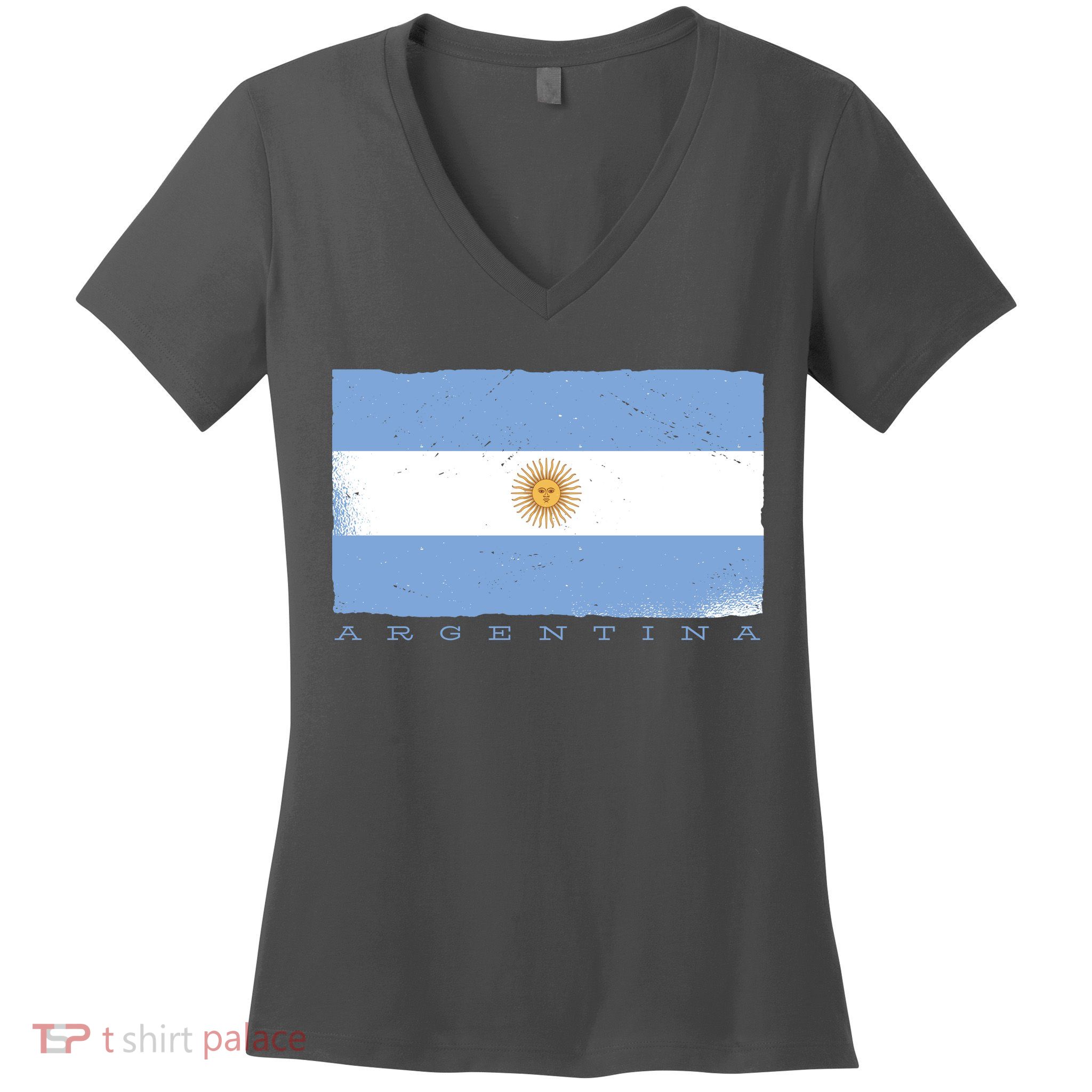 Argentina Flag Women's V-Neck T-Shirt