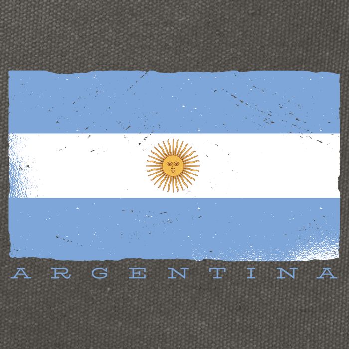 Argentina Flag Cotton Canvas Backpack