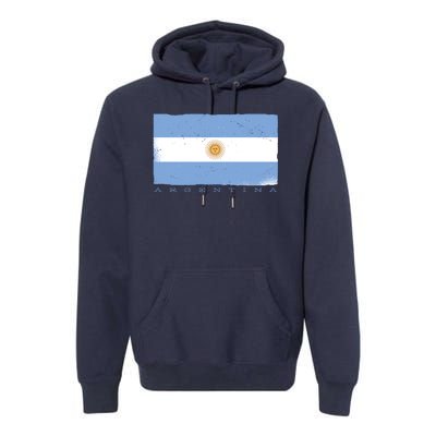 Argentina Flag Premium Hoodie