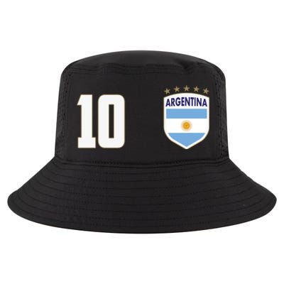 Argentina Flag Shield Logo Soccer World Cup Cool Comfort Performance Bucket Hat