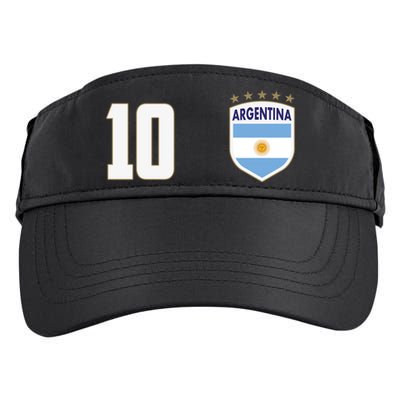 Argentina Flag Shield Logo Soccer World Cup Adult Drive Performance Visor