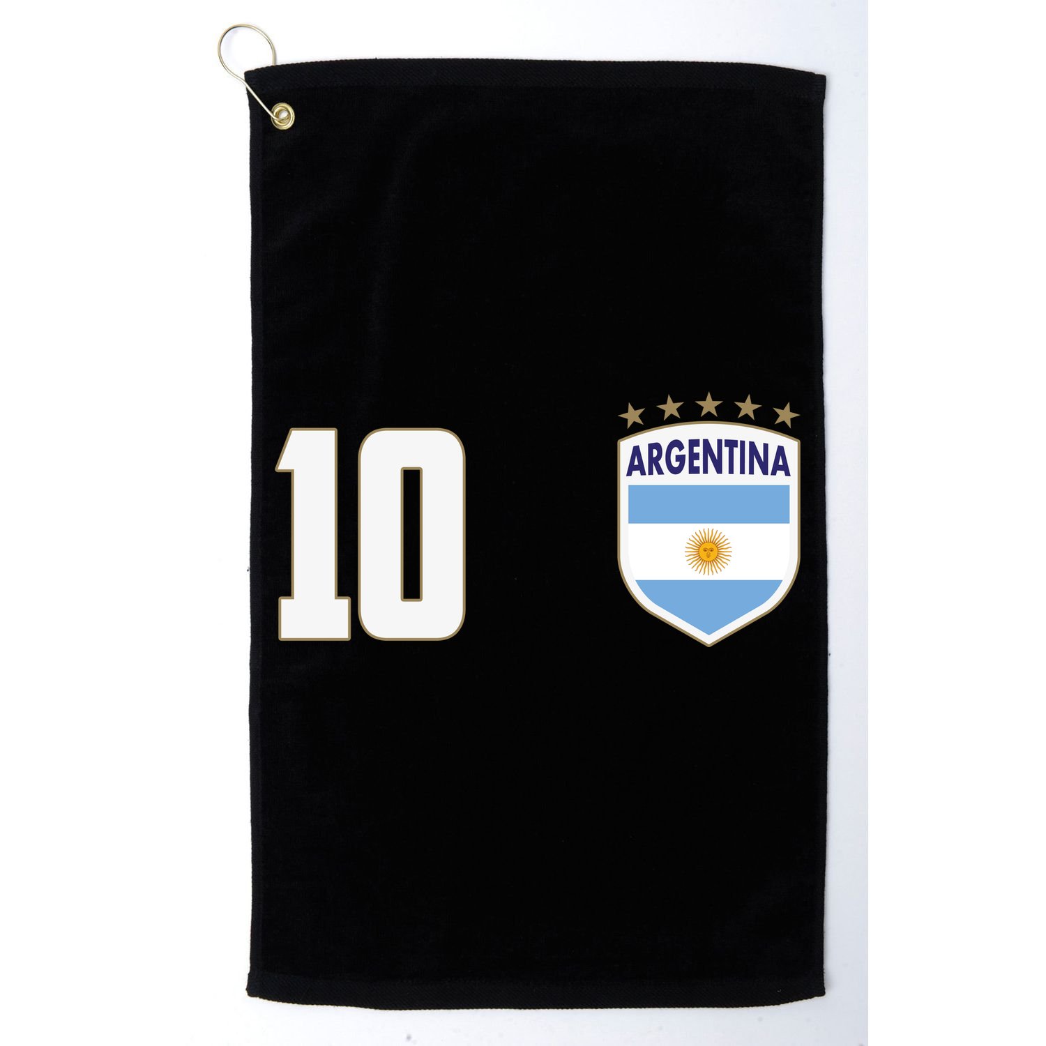 Argentina Flag Shield Logo Soccer World Cup Golf Towel