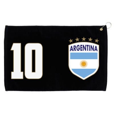 Argentina Flag Shield Logo Soccer World Cup Grommeted Golf Towel