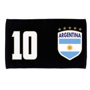 Argentina Flag Shield Logo Soccer World Cup Microfiber Hand Towel