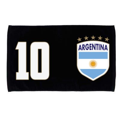 Argentina Flag Shield Logo Soccer World Cup Microfiber Hand Towel