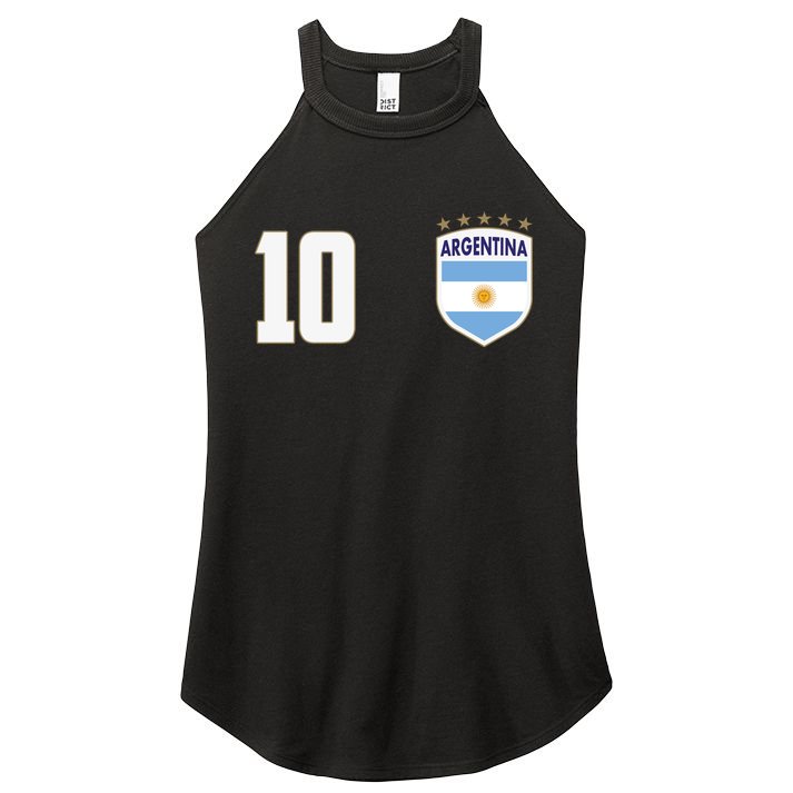 Argentina Flag Shield Logo Soccer World Cup Women's Perfect Tri Rocker Tank