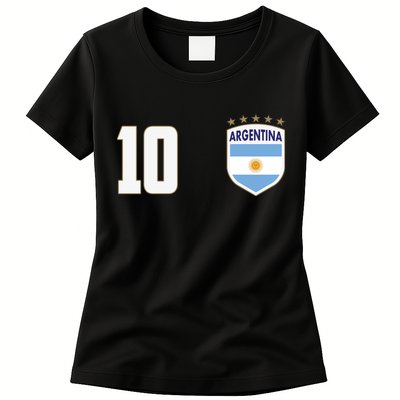 Argentina Flag Shield Logo Soccer World Cup Womens T-Shirt