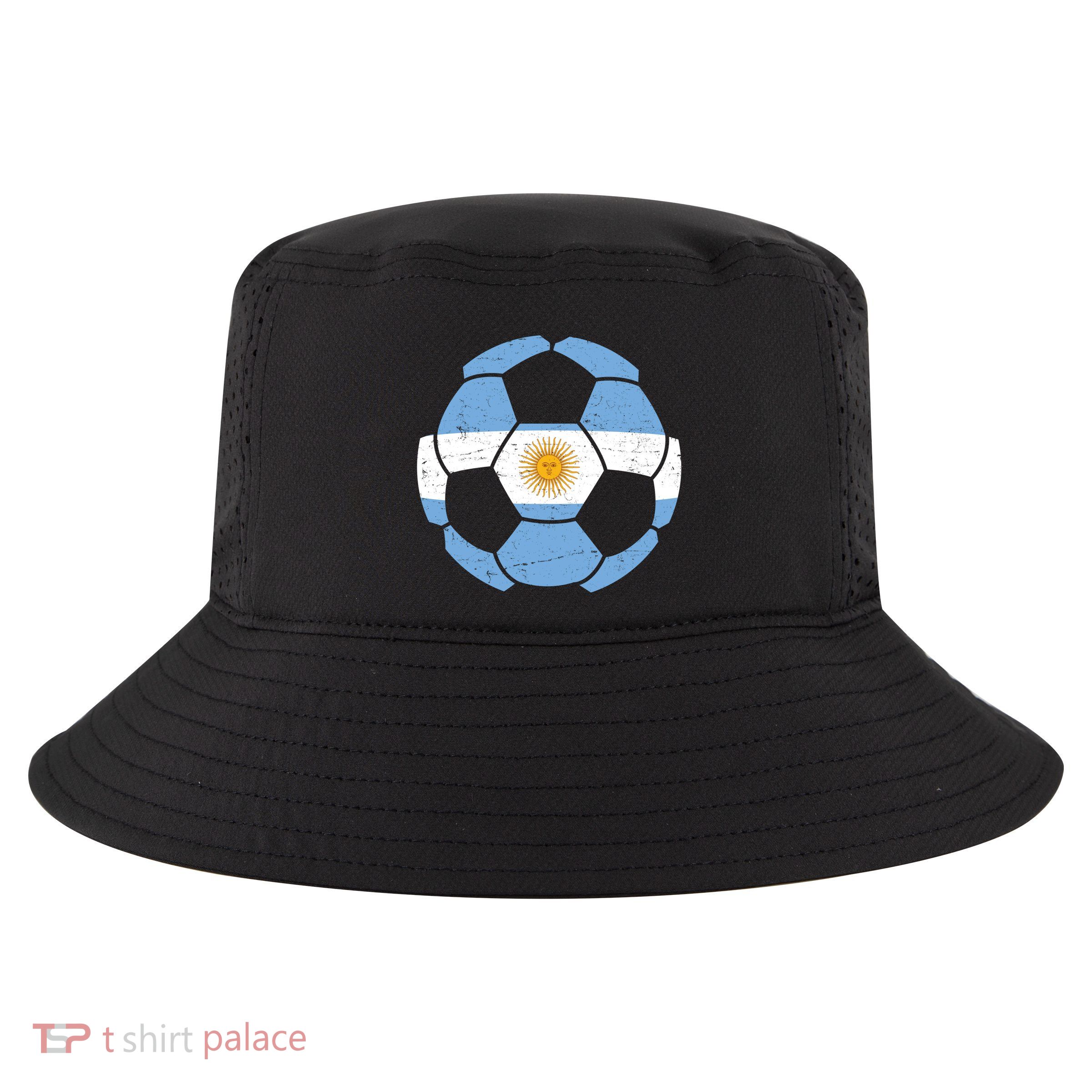 Argentina Flag Soccer Team Ball Futball Cool Comfort Performance Bucket Hat