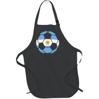 Argentina Flag Soccer Team Ball Futball Full-Length Apron With Pockets