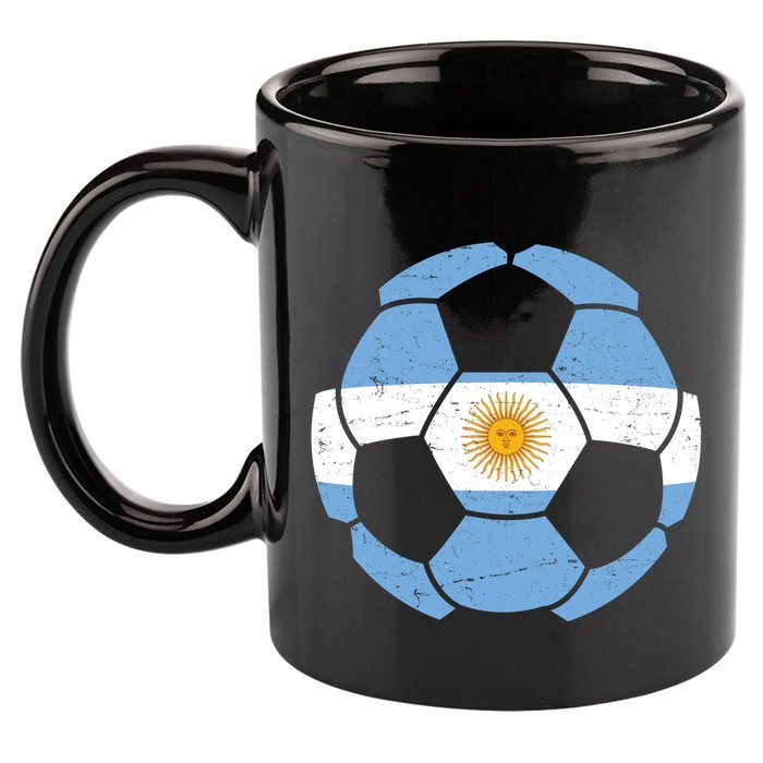 Argentina Flag Soccer Team Ball Futball 11oz C Handle Ceramic Mug