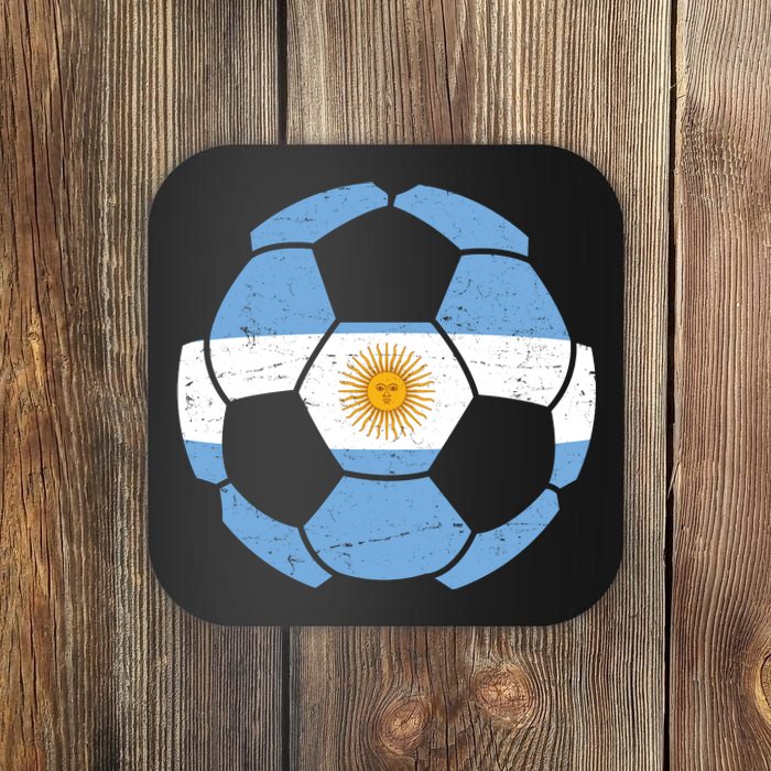 Argentina Flag Soccer Team Ball Futball Coaster