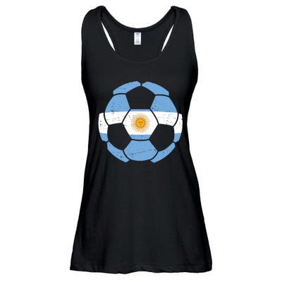 Argentina Flag Soccer Team Ball Futball Ladies Essential Flowy Tank