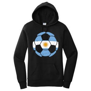 Argentina Flag Soccer Team Ball Futball Women's Pullover Hoodie