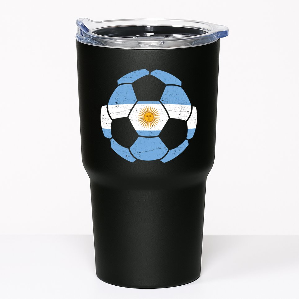 Argentina Flag Soccer Team Ball Futball Tumbler