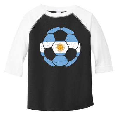 Argentina Flag Soccer Team Ball Futball Toddler Fine Jersey T-Shirt