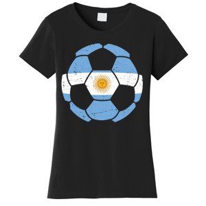 Argentina Flag Soccer Team Ball Futball Women's T-Shirt