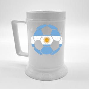 Argentina Flag Soccer Team Ball Futball Beer Stein