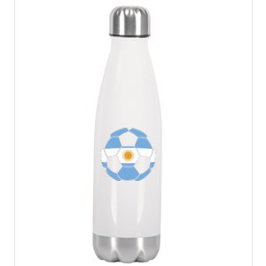 Argentina Flag Soccer Team Ball Futball Stainless Steel Insulated Water Bottle