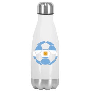 Argentina Flag Soccer Team Ball Futball Stainless Steel Insulated Water Bottle