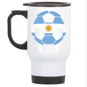 Argentina Flag Soccer Team Ball Futball Stainless Steel Travel Mug