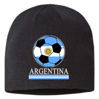 Argentina Soccer Country Flag Ball Sustainable Beanie