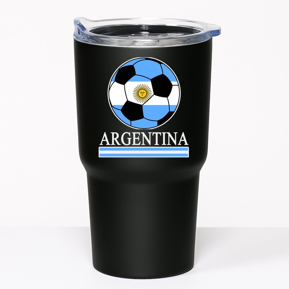 Argentina Soccer Country Flag Ball Tumbler