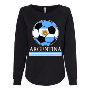 Argentina Soccer Country Flag Ball Womens California Wash Sweatshirt