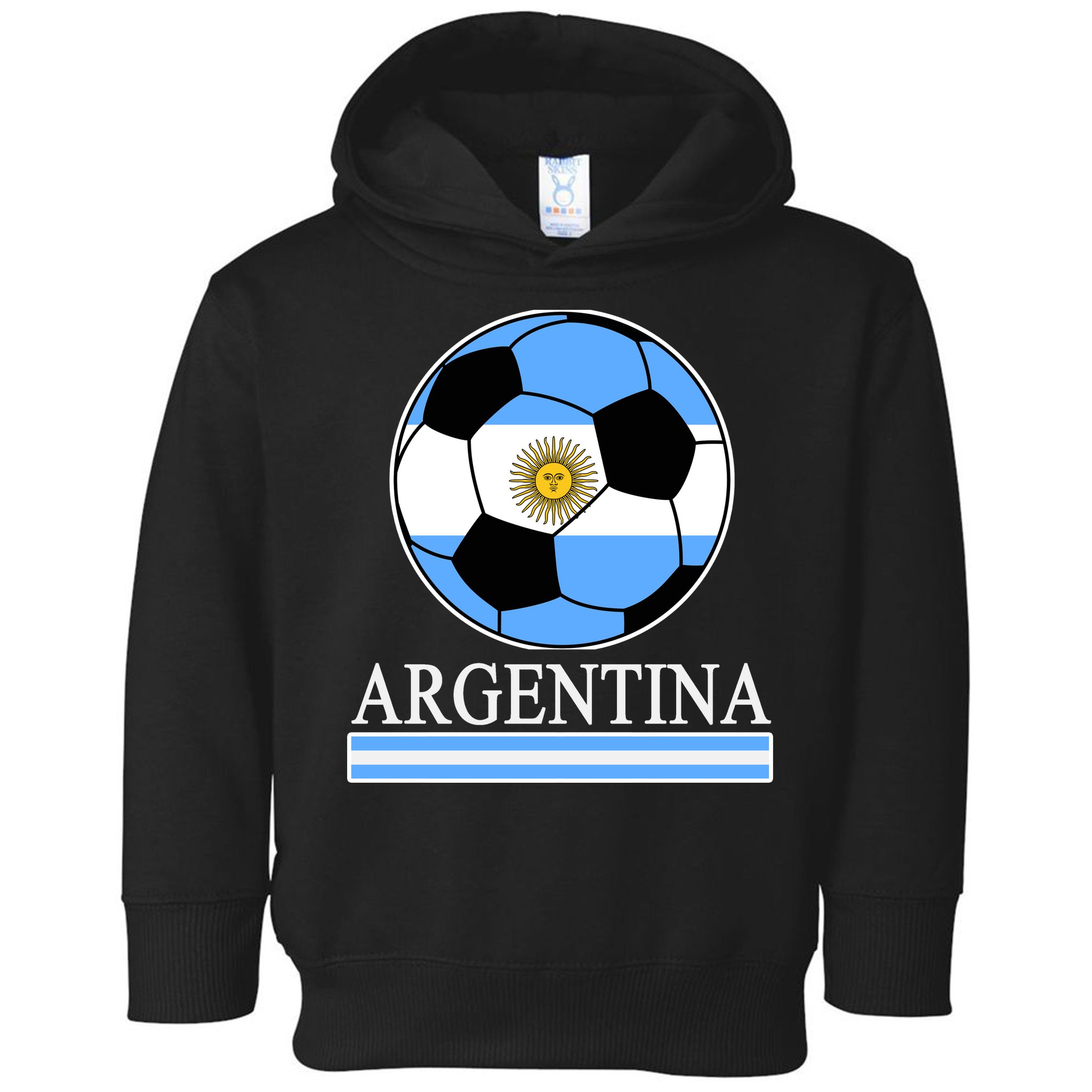Argentina Soccer Country Flag Ball Toddler Hoodie