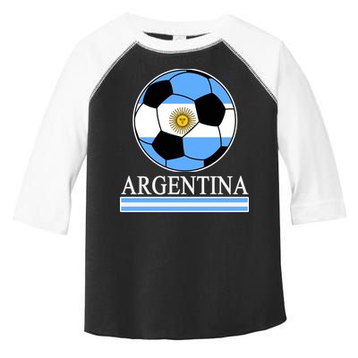 Argentina Soccer Country Flag Ball Toddler Fine Jersey T-Shirt