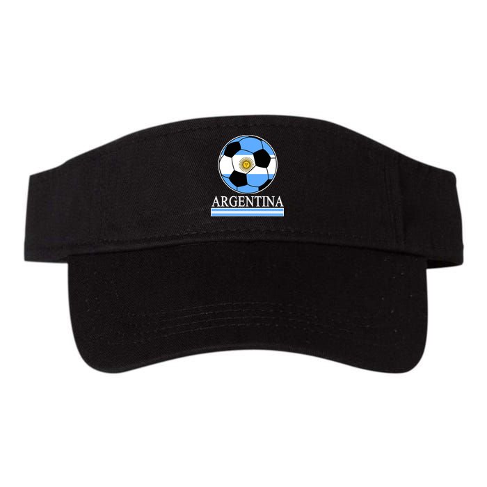 Argentina Soccer Country Flag Ball Valucap Bio-Washed Visor