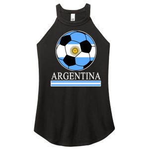 Argentina Soccer Country Flag Ball Women's Perfect Tri Rocker Tank