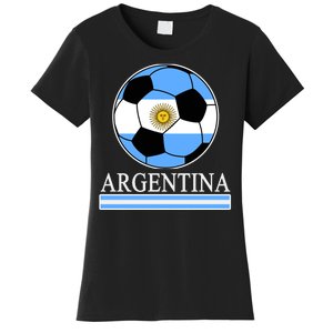 Argentina Soccer Country Flag Ball Women's T-Shirt