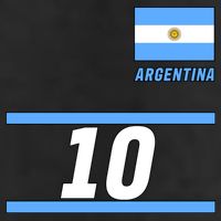 Argentina Soccer Jersey Number 10 Trucker Hat