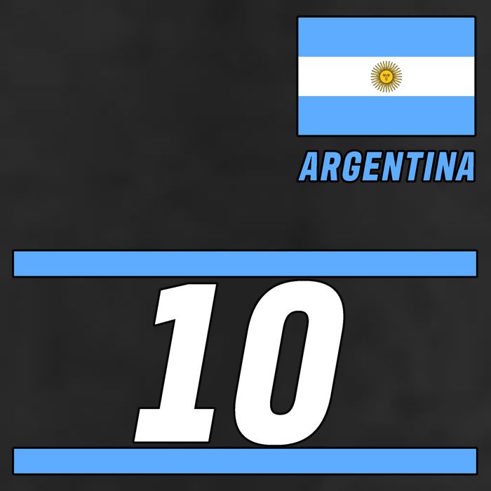 Argentina Soccer Jersey Number 10 Trucker Hat