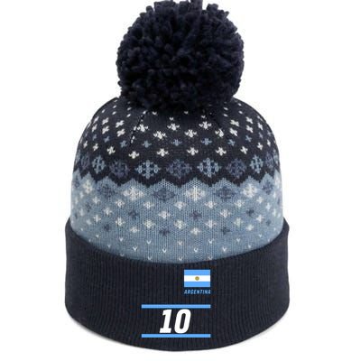 Argentina Soccer Jersey Number 10 The Baniff Cuffed Pom Beanie