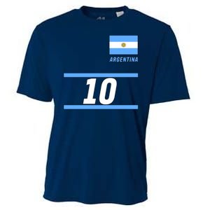 Argentina Soccer Jersey Number 10 Cooling Performance Crew T-Shirt