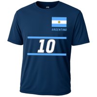 Argentina Soccer Jersey Number 10 Cooling Performance Crew T-Shirt