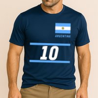 Argentina Soccer Jersey Number 10 Cooling Performance Crew T-Shirt
